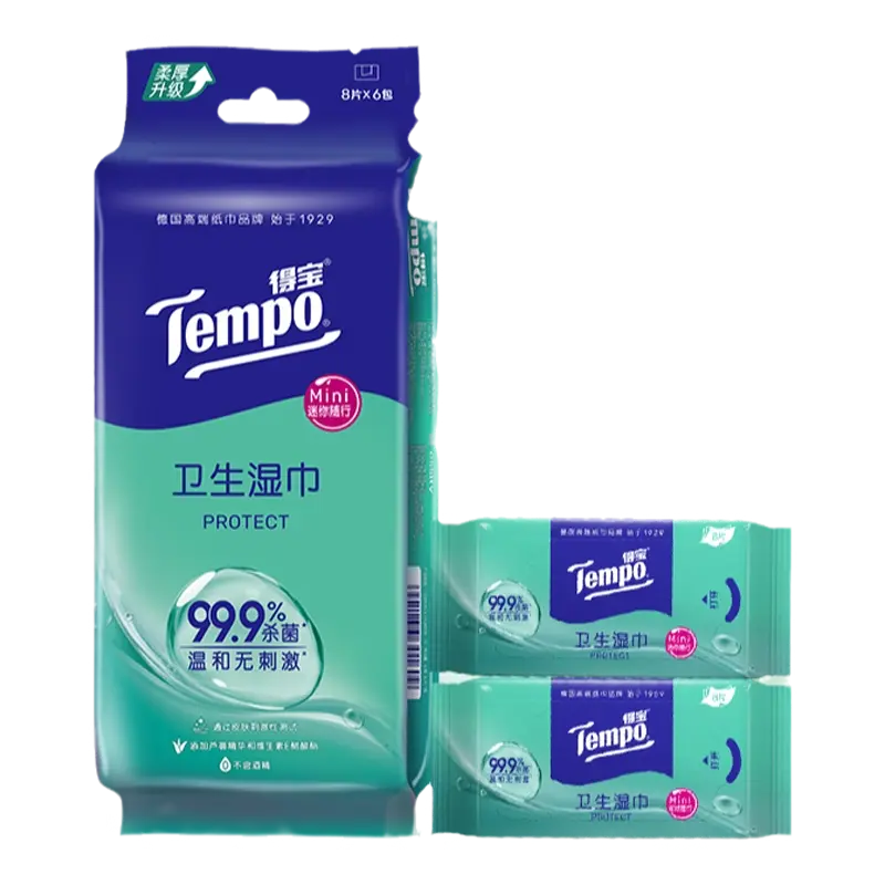 Tempo Protect Mini Wet Wipes - T3010