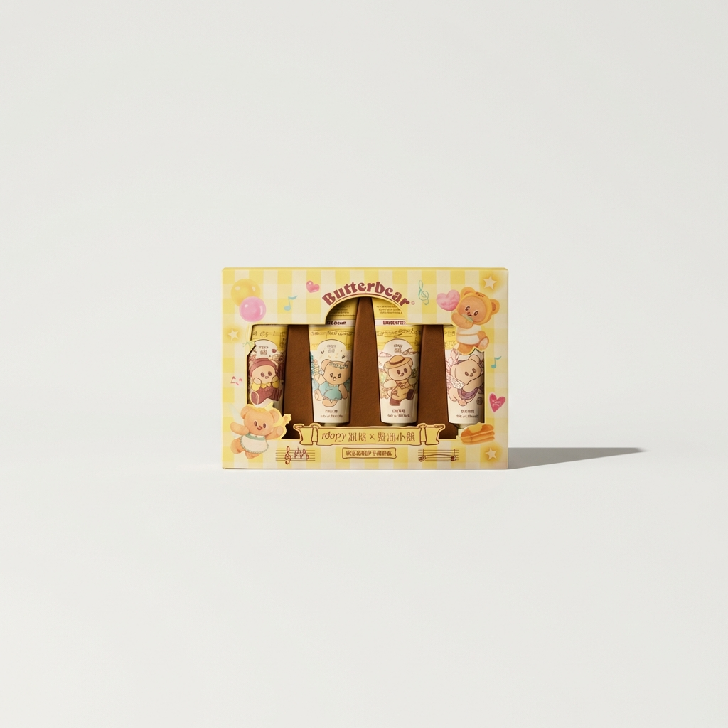 roopy润培 黄油小熊&润培联名定制护手霜套盒 25gX4